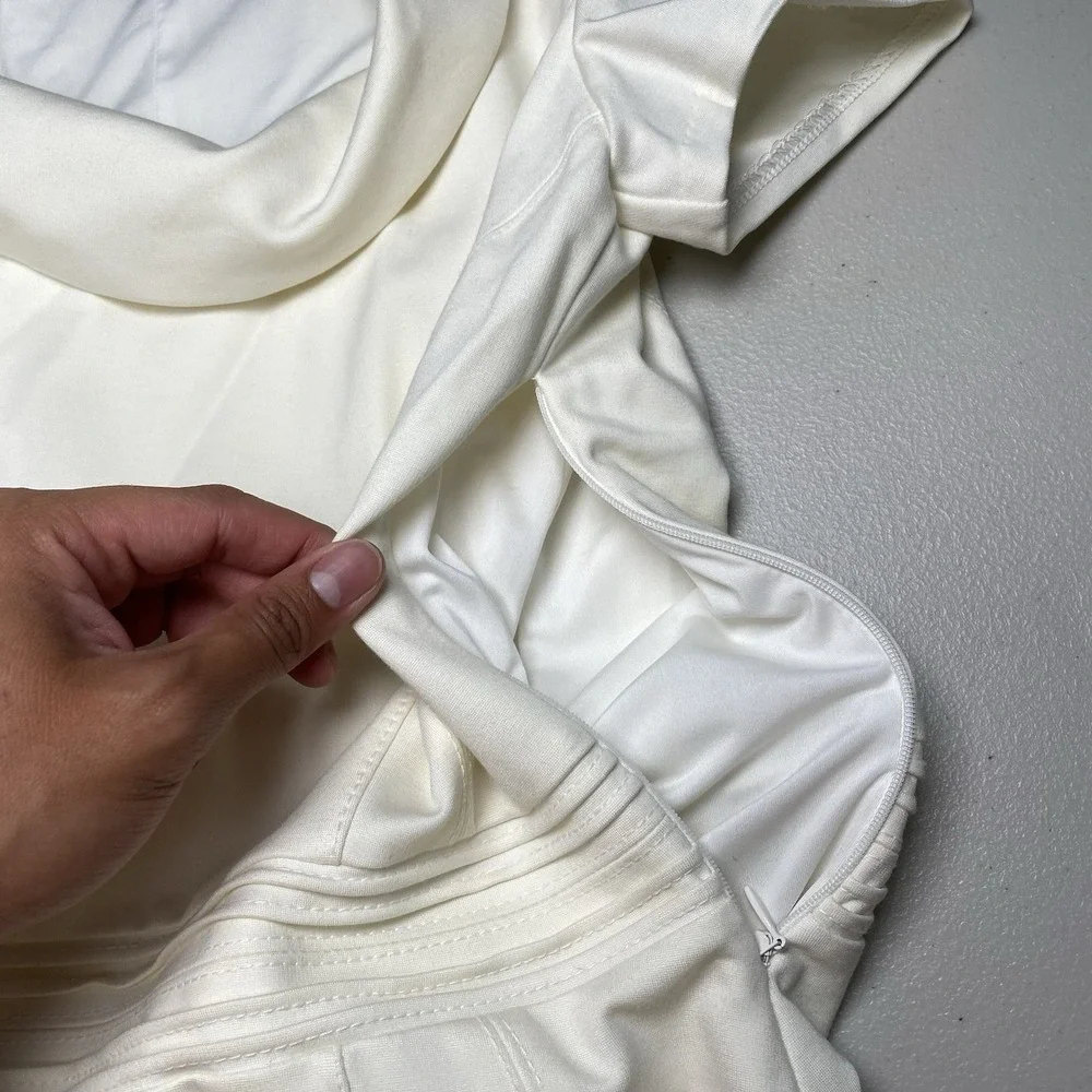 White House Black Market Peplum Blouse Corpcore Quiet Luxury Chic Minimalism - Picture 12 of 13